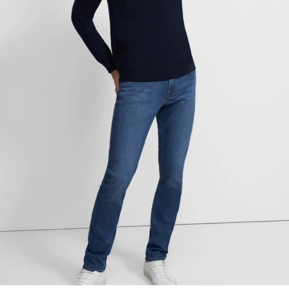 J brandTyler Dark Wash Mid Rise Comfortable Soft Stretch Slim Designer Jeans